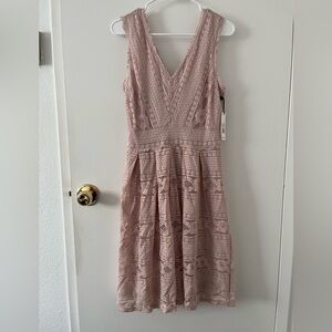 NWT Dex Pink Eyelet Dress